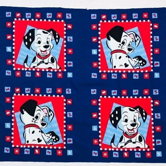 Disney 101 Dalmatians Fabric For Pillow 45” x 36” - Picture 1 of 5